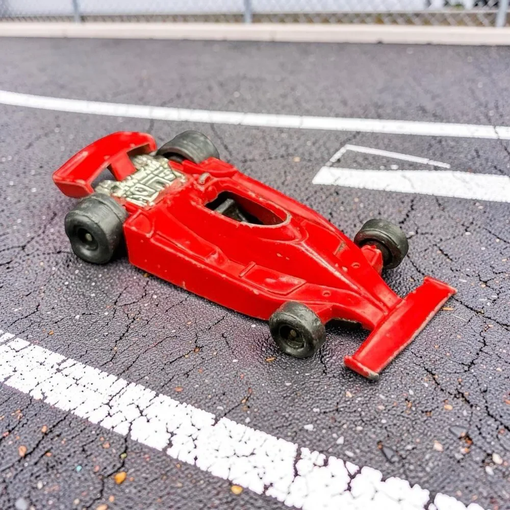 Vintage 1980's Black Widow Red F1 Formula Race Car Diecast Indy A71